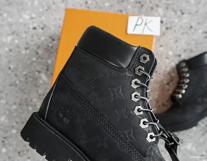 MATERIALS x READY RETAIL PK VUITTON TO Timberland Cow SHIP LOUIS leather black GOD 0314