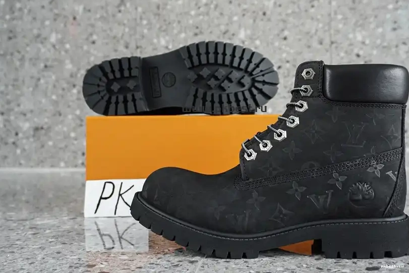 MATERIALS x READY RETAIL PK VUITTON TO Timberland Cow SHIP LOUIS leather black GOD 0314