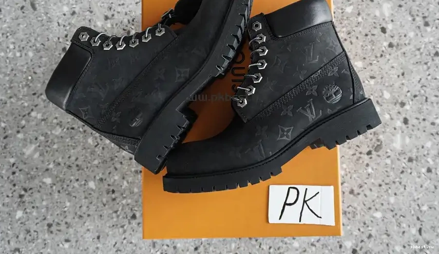 MATERIALS x READY RETAIL PK VUITTON TO Timberland Cow SHIP LOUIS leather black GOD 0314