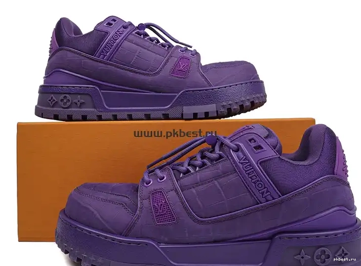 RETAIL Maxi purple LOUIS MATERIALS GOD VUITTON TO  Trainer SHIP PK READY 0319