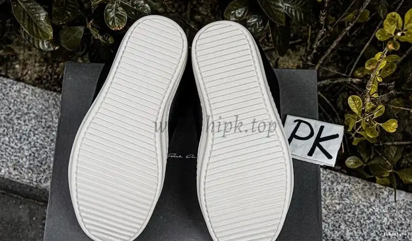 PK GOD TO Milk Sneaks Rick RETAIL Jumbo Black Low READY Padded SHIP Lace Owens MATERIALS 0316