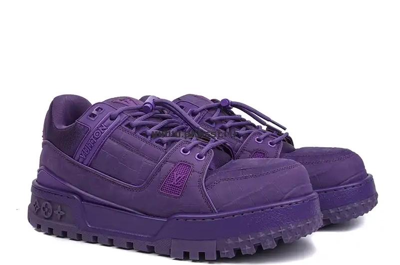 RETAIL Maxi purple LOUIS MATERIALS GOD VUITTON TO  Trainer SHIP PK READY 0319