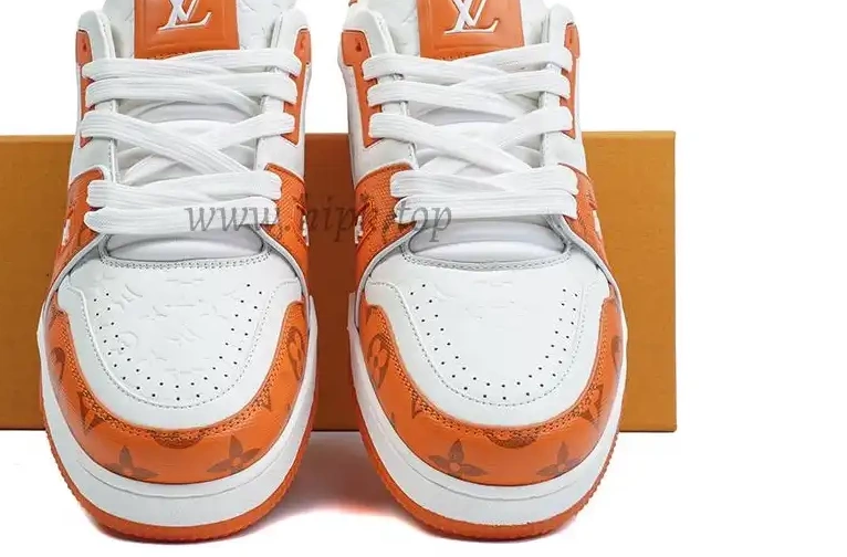 Trainer ship retail Vuitton Signature White ready Louis to materials god LV #54 orange PK 0315