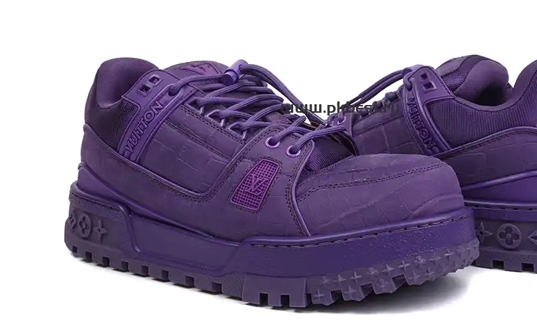 RETAIL Maxi purple LOUIS MATERIALS GOD VUITTON TO  Trainer SHIP PK READY 0319