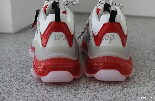 SOLE S TO TRIPLE PK GOD READY White 19ss SHIP PARIS and CLEAR Red TRAINER 0317