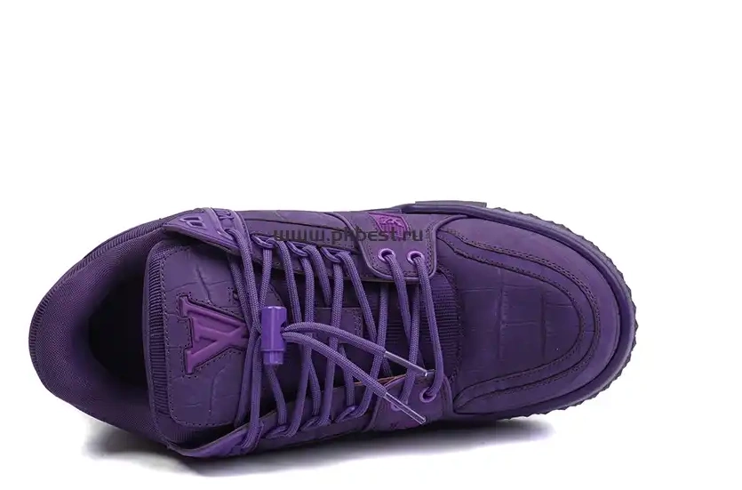 RETAIL Maxi purple LOUIS MATERIALS GOD VUITTON TO  Trainer SHIP PK READY 0319