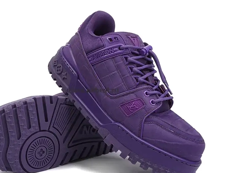 RETAIL Maxi purple LOUIS MATERIALS GOD VUITTON TO  Trainer SHIP PK READY 0319