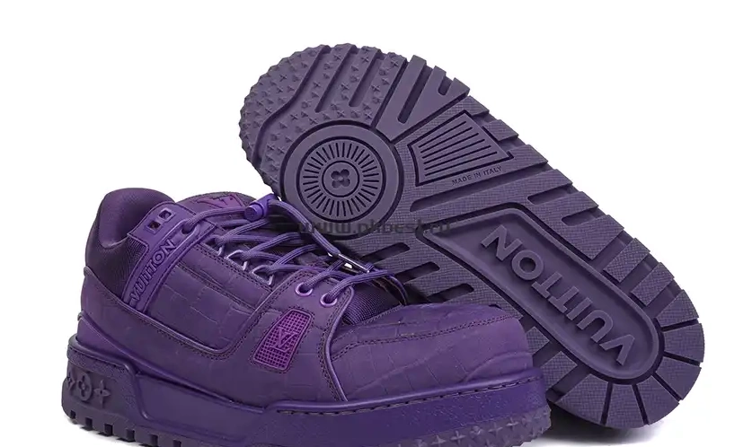 RETAIL Maxi purple LOUIS MATERIALS GOD VUITTON TO  Trainer SHIP PK READY 0319