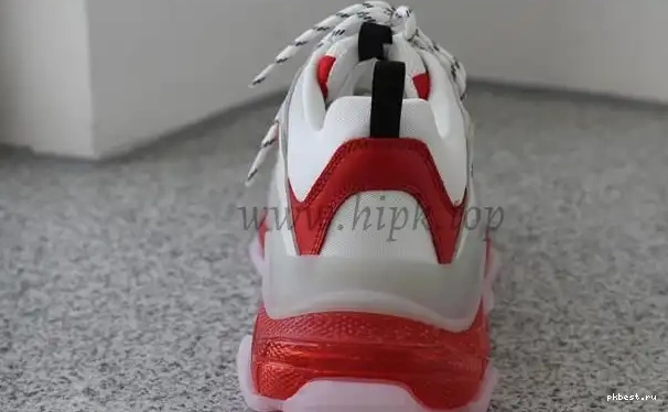 SOLE S TO TRIPLE PK GOD READY White 19ss SHIP PARIS and CLEAR Red TRAINER 0317