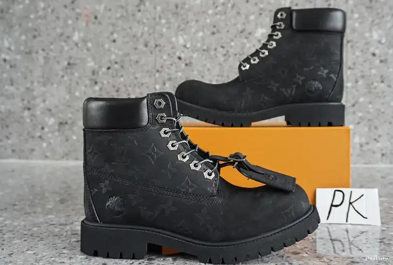 MATERIALS x READY RETAIL PK VUITTON TO Timberland Cow SHIP LOUIS leather black GOD 0314