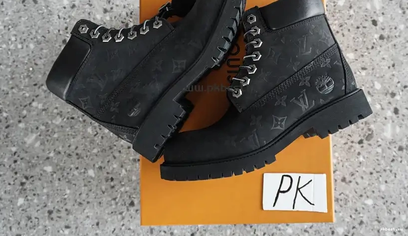 MATERIALS x READY RETAIL PK VUITTON TO Timberland Cow SHIP LOUIS leather black GOD 0314