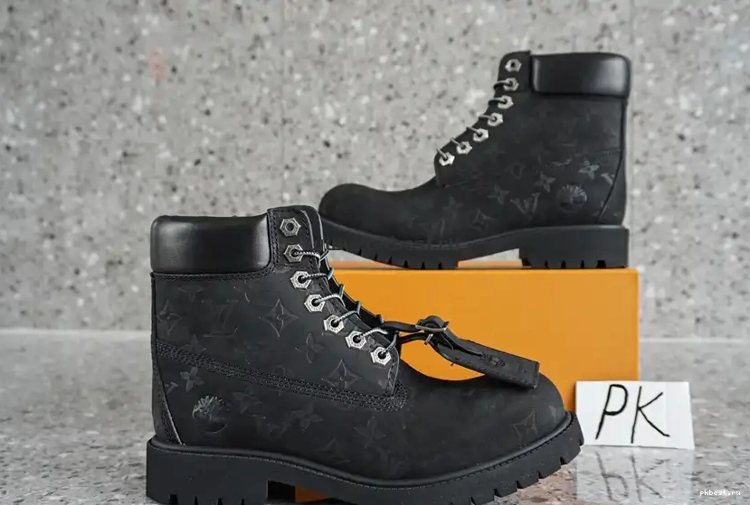 MATERIALS x READY RETAIL PK VUITTON TO Timberland Cow SHIP LOUIS leather black GOD 0314