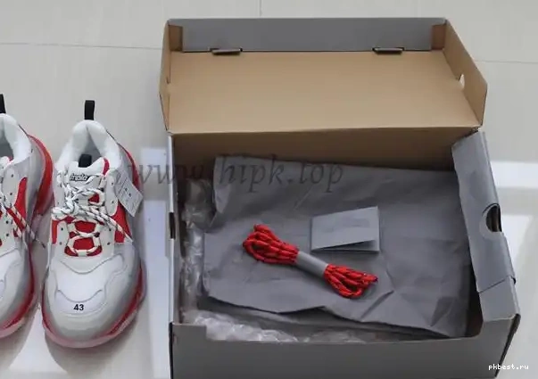 Red PK S SHIP READY SOLE White CLEAR TRIPLE TRAINER and GOD PARIS 19ss TO 0314