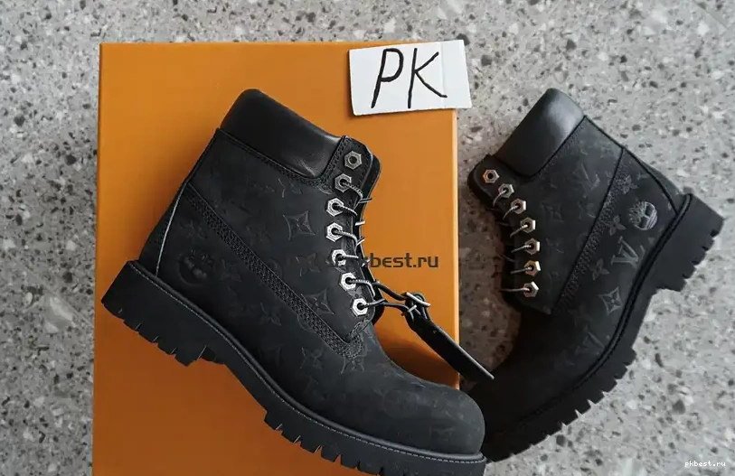 MATERIALS x READY RETAIL PK VUITTON TO Timberland Cow SHIP LOUIS leather black GOD 0314