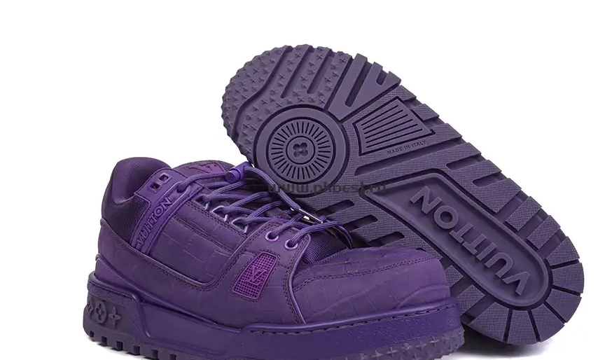 RETAIL Maxi purple LOUIS MATERIALS GOD VUITTON TO  Trainer SHIP PK READY 0319