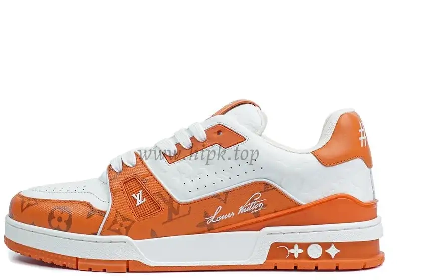 Trainer ship retail Vuitton Signature White ready Louis to materials god LV #54 orange PK 0315