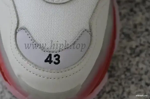 SOLE S TO TRIPLE PK GOD READY White 19ss SHIP PARIS and CLEAR Red TRAINER 0317