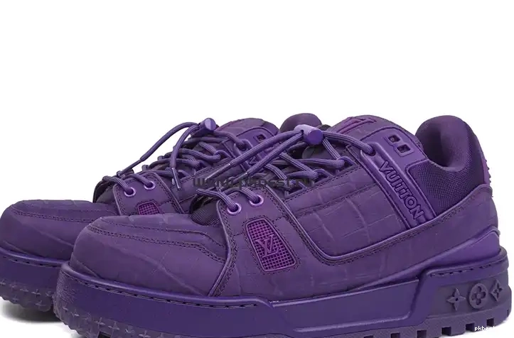 RETAIL Maxi purple LOUIS MATERIALS GOD VUITTON TO  Trainer SHIP PK READY 0319